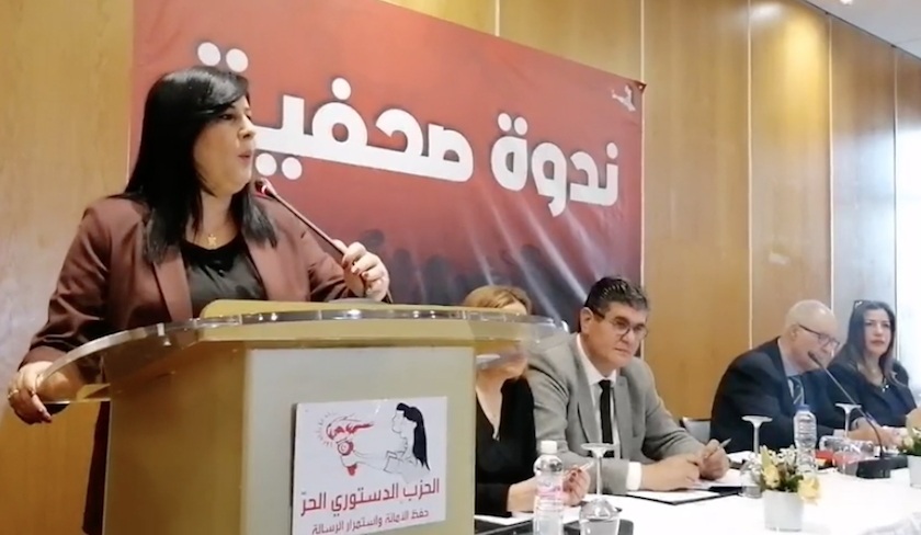 طالبت بإعلان الشغور في منصب رئيس الجمهورية .. عبير موسي تطرح خارطة طريق..